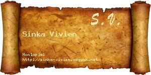 Sinka Vivien névjegykártya
